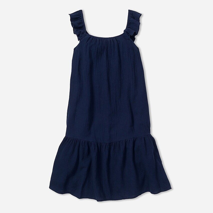 Petite Plume™ women's gauze Celeste nightdress in navy | J.Crew US