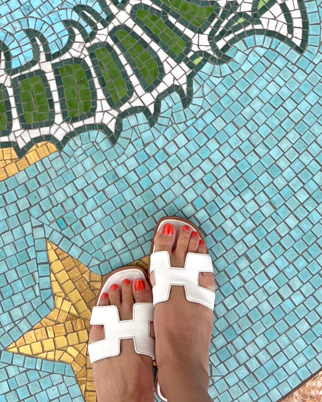 Hermes Orange Poppy on the tips and toes 

#LTKBeauty