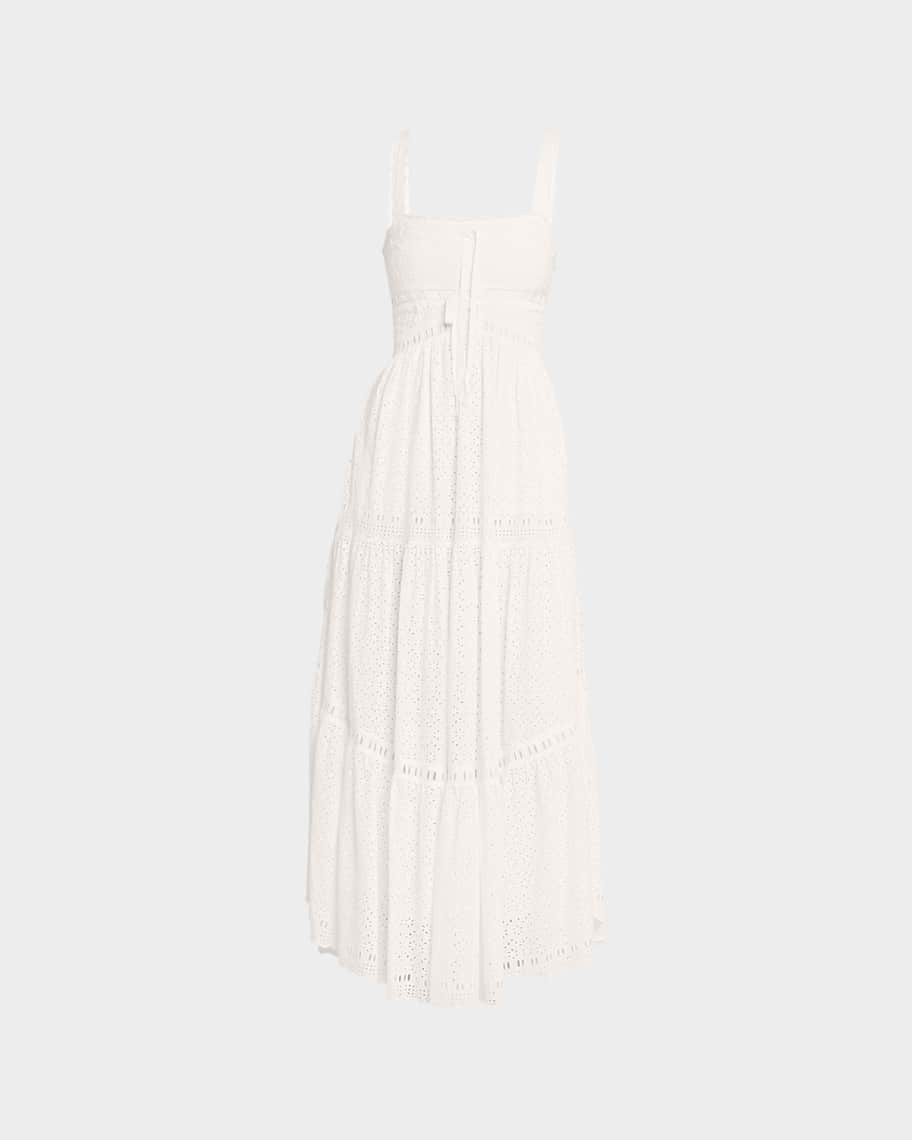 Ulla Johnson Constance Sleeveless Cotton Eyelet Maxi Dress | Neiman Marcus