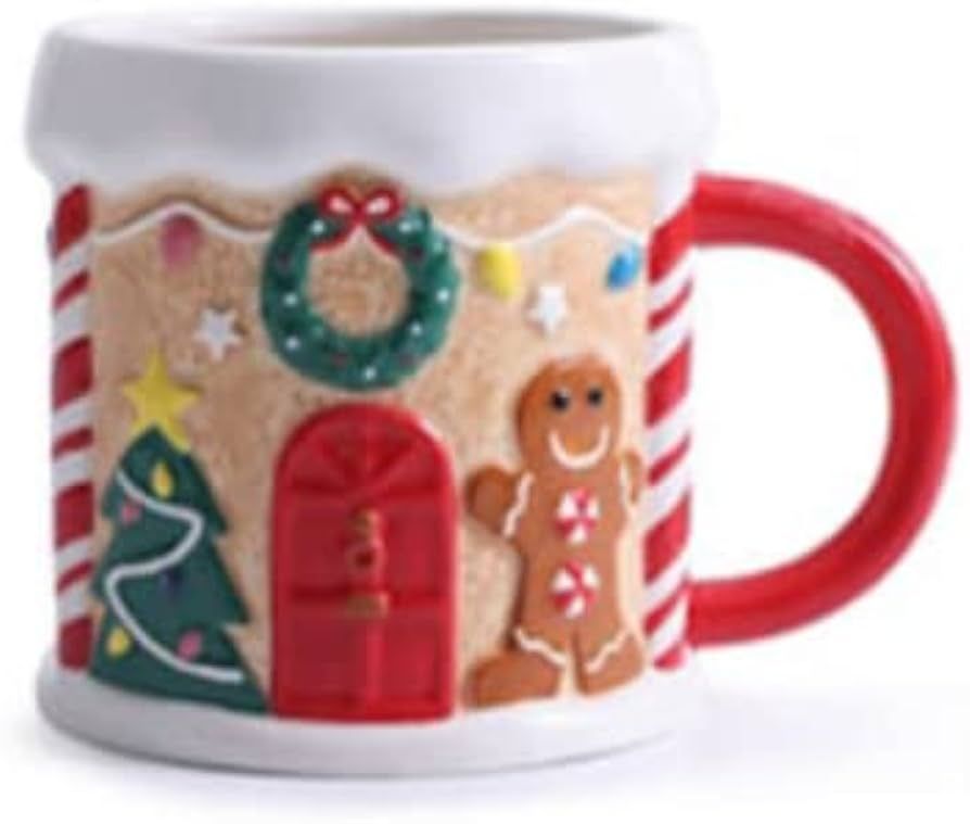 Jaydam 3D Novelty Christmas Shaped Mugs (Gingerbread House Shaped 3D Christmas Mug) | Amazon (UK)