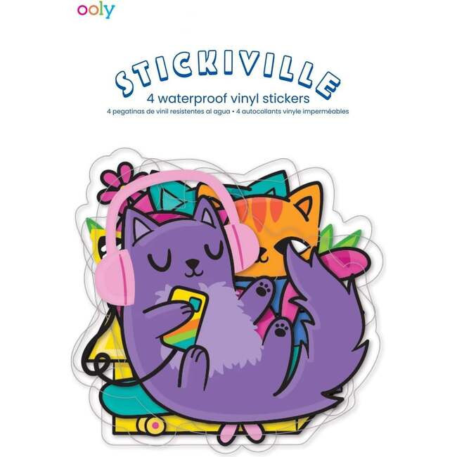 Stickiville Stickers: Silly Kitties - Vinyl (4 Die-Cut)
(Vinyl) | Maisonette