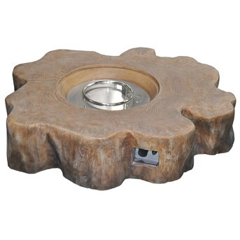 Teva Furniture Log 55-in W 50000-BTU Brown Concrete Propane Gas Fire Pit | Lowe's