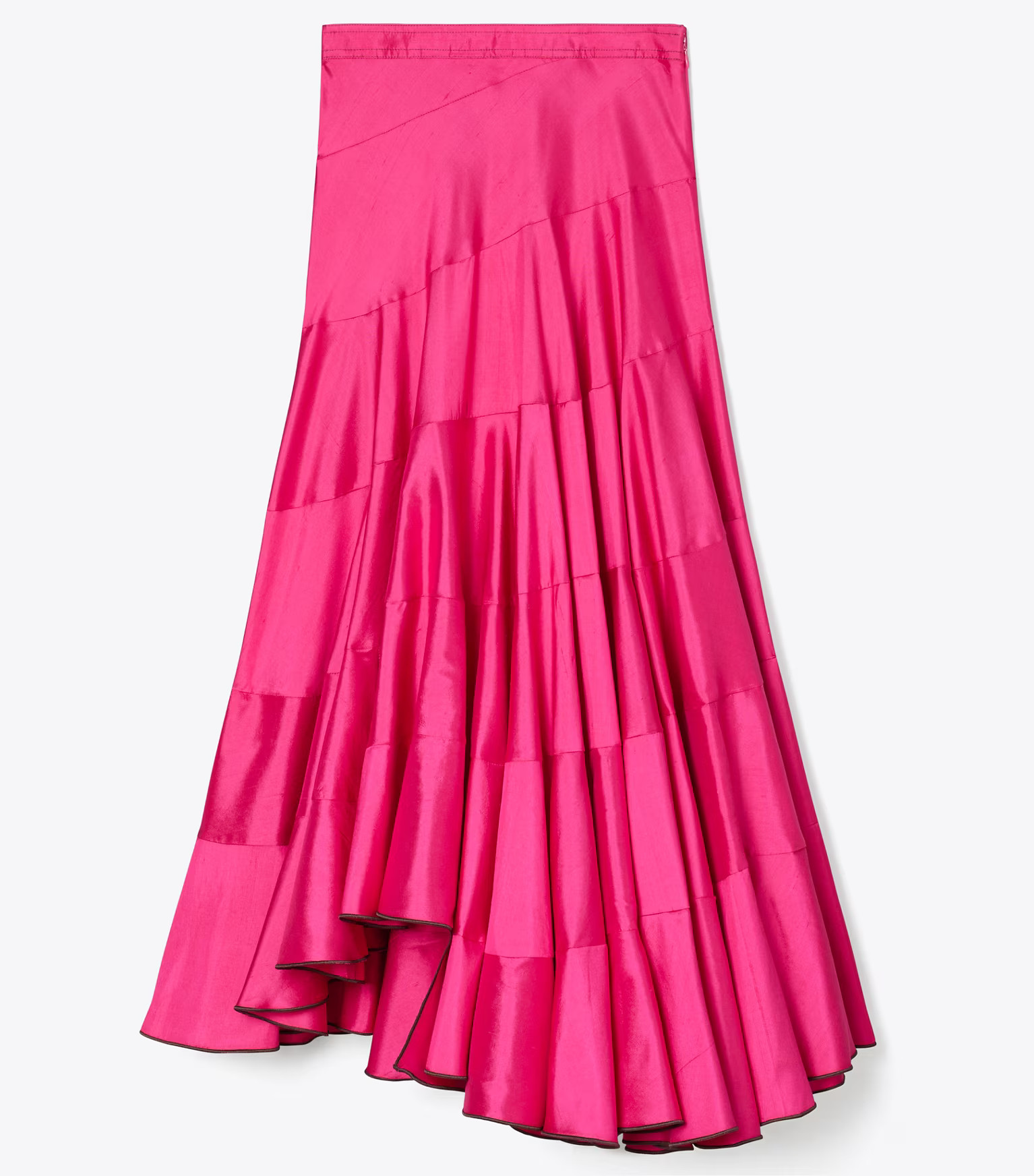 Flared Cotton Silk Skirt: Women's Designer Bottoms | Tory Burch | Tory Burch (US)