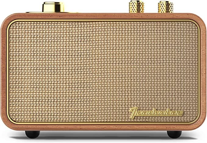 Amazon.com: Trenbader Artlink Stereo Wireless Speaker AM/FM Retro Wood Bluetooth Speaker with Bui... | Amazon (US)