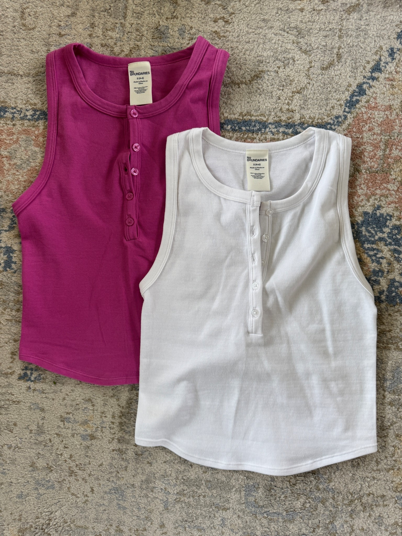 Size up one or even two! These $8 Henley tanks are great, but you gotta size up! 