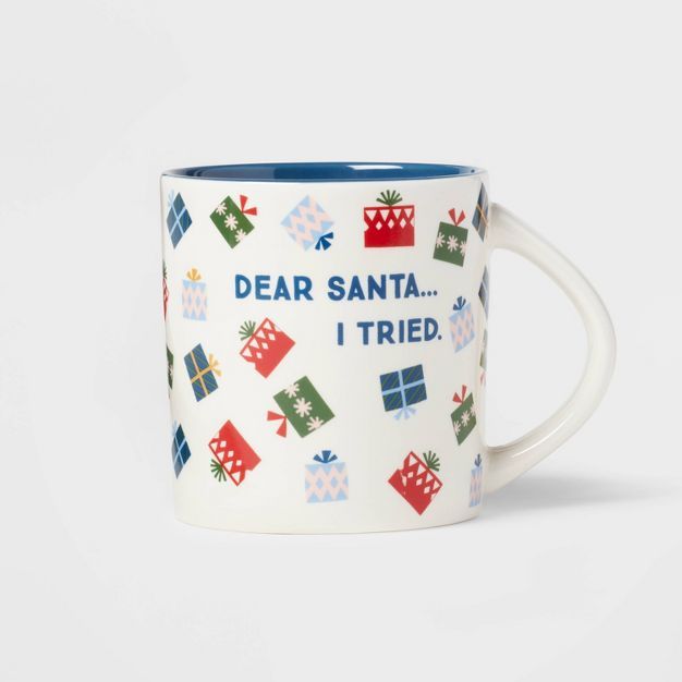 16oz Stoneware Dear Santa I Tried Mug - Wondershop™ | Target