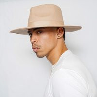 Beige Wide Brim Fedora Hat | Etsy (US)