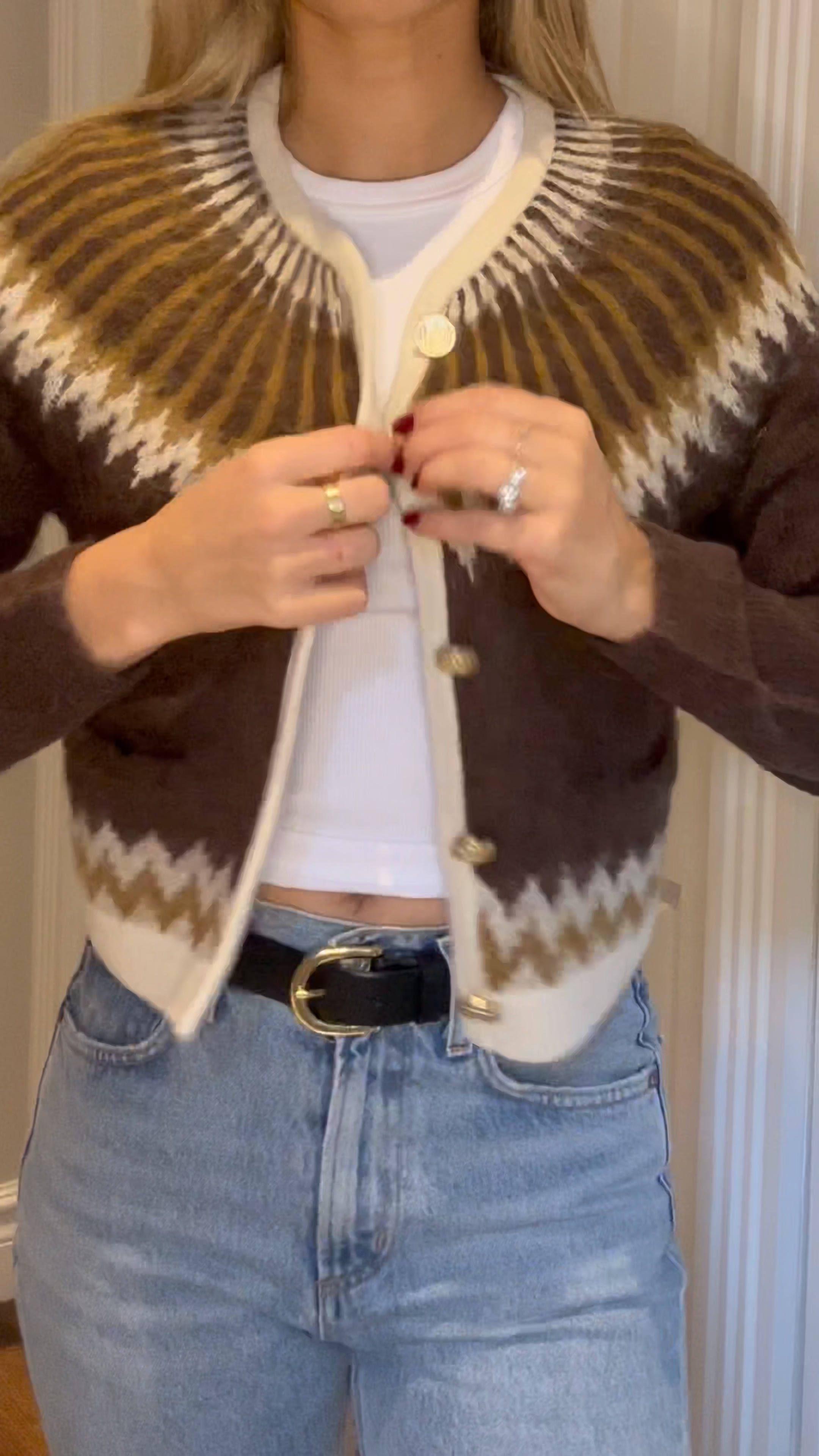 fall ootd 🤎 cardigan is size small. this is also the perfect black belt - goes with everything! 

tee + purse are Zara (can’t link)

#LTKHoliday #LTKfindsunder50 #LTKSeasonal