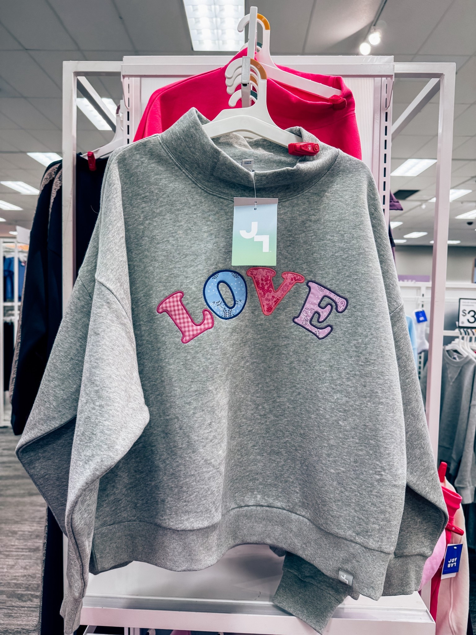 The cutest love - Valentine’s Day mock neck sweatshirt in gray 

#LTKFindsUnder50 #LTKmomlife #LTKootd