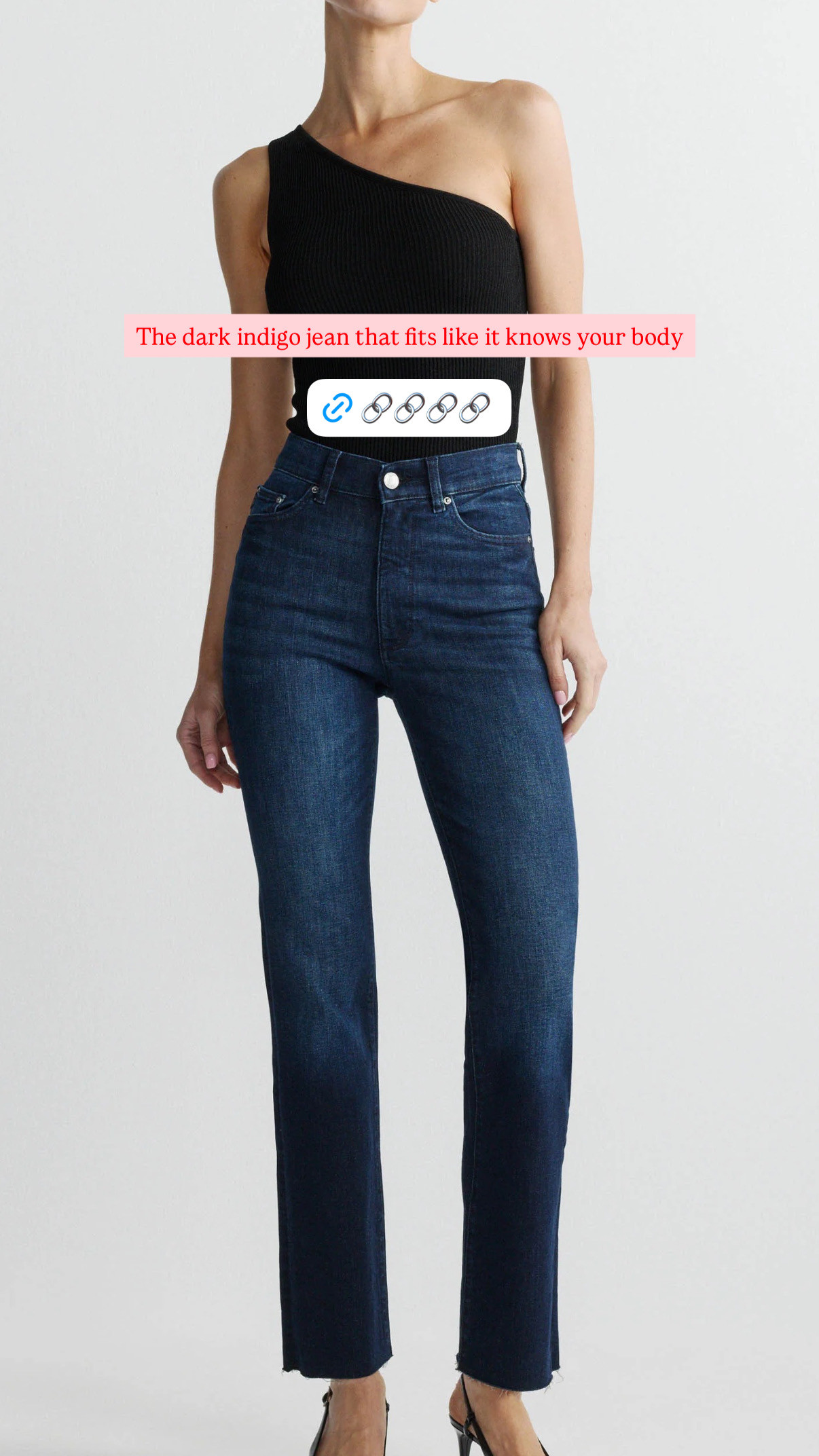 The dark indigo jean that fits like it was made for your body — because the technology is literally designed to do that.
DL1961's Halle Straight in Mediterranean is a high-rise, straight leg with a 29" inseam and their Instasculpt fabric, which smooths and sculpts without that stiff, uncomfortable feeling you get from structured denim. The Mediterranean wash is a beige-tinted dark indigo — it reads cleaner and more refined than a standard dark wash, which means it crosses over from casual to dressed-up more easily than most jeans in your rotation.
Tonal stitching, silver hardware, clean hem. No details fighting each other. At $219 it's the denim buy that earns its place because you'll reach for it constantly — with a blazer, a silk top, a simple white tee, all of it works.
Fit note: the Instasculpt fabric has real stretch and recovery so it holds its shape throughout the day, which is the thing most stretch denim fails at. 

 #jeans