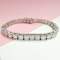 19 Ct Diamond Tennis Bracelet, Real 14K White Gold, Certified D/Vs2-Si1, Sparkling Round Brilliant Cut, Perfect Gift, For Women | Etsy (US)