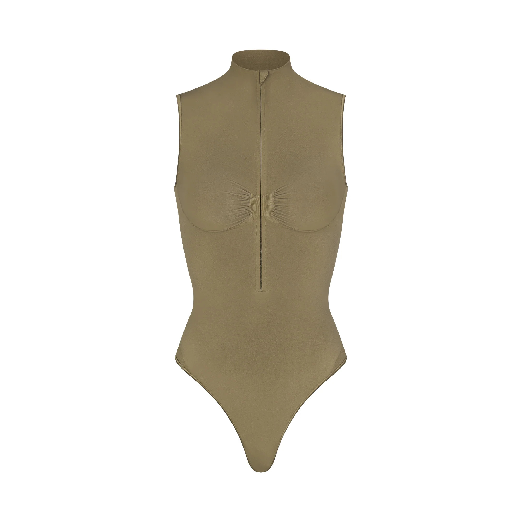 ZIP FRONT SLEEVELESS THONG BODYSUIT | SKIMS (US)
