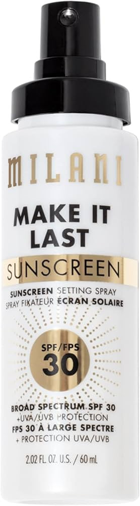 Milani Make It Last Sunscreen Setting Spray with SPF30 - Makeup Primer and Setting Spray with Sun... | Amazon (US)