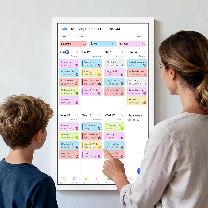 32 inch Calendar Max, Digital Calendar & Chore Chart, Family Organizer with Interactive Touchscre... | Amazon (US)