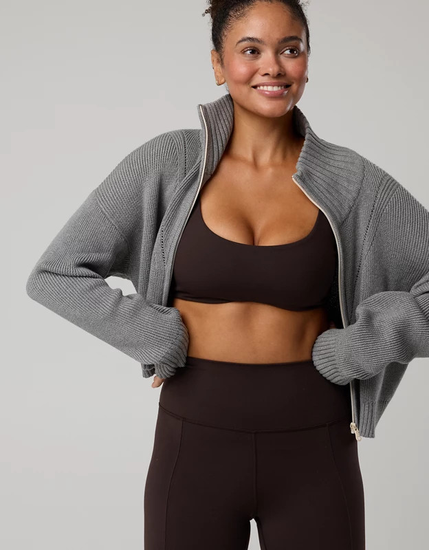OFFLINE By Aerie The Hugger Curved Band Sports Bra | Aerie