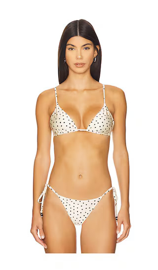 Emerson Bikini Top in Ivory Domino | Revolve Clothing (Global)