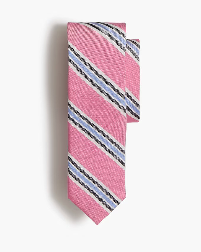 Boys' pink striped tie | J.Crew Factory
