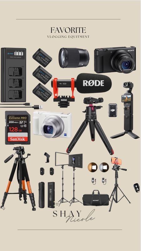 Favorite vlogging equipment! 

Tech, camera, microphone, camera stand, canon, rode 

#LTKsalealert #LTKfindsunder50 #LTKfindsunder100