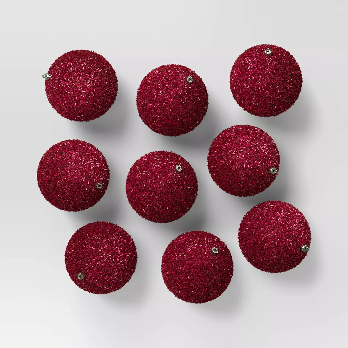 9pc Tinsel Ball Christmas Tree Ornament Set - Wondershop™ | Target