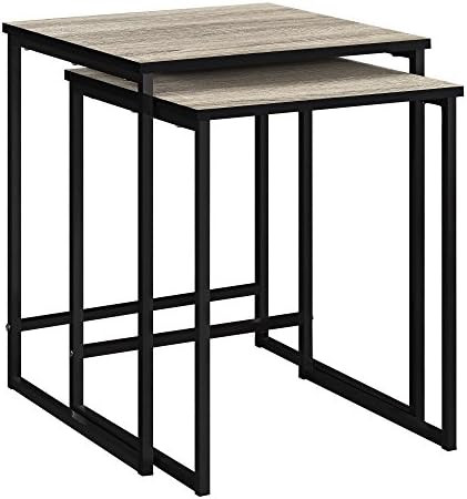 Ameriwood Home Stewart Nesting Tables, Weathered Oak | Amazon (US)