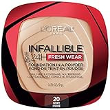 L'Oreal Paris Infallible Fresh Wear Foundation in a Powder, Up to 24H Wear, Ivory, 0.31 oz. | Amazon (US)