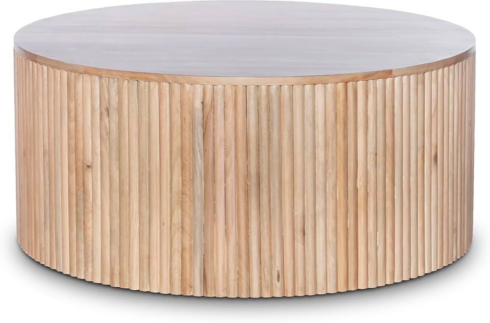 Meridian Furniture 276-CT Oakhill Collection Modern | Contemporary Round White Oak Finish Coffee ... | Amazon (US)
