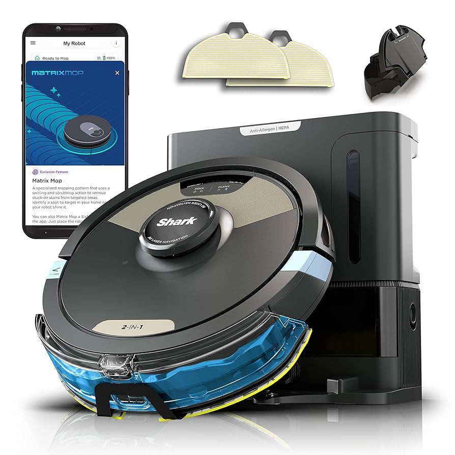 Shark Robot Vacuum & Mop Combo, Powerful Suction, Matrix Plus, 60-Day Debris Capacity, HEPA Bagle... | Amazon (US)