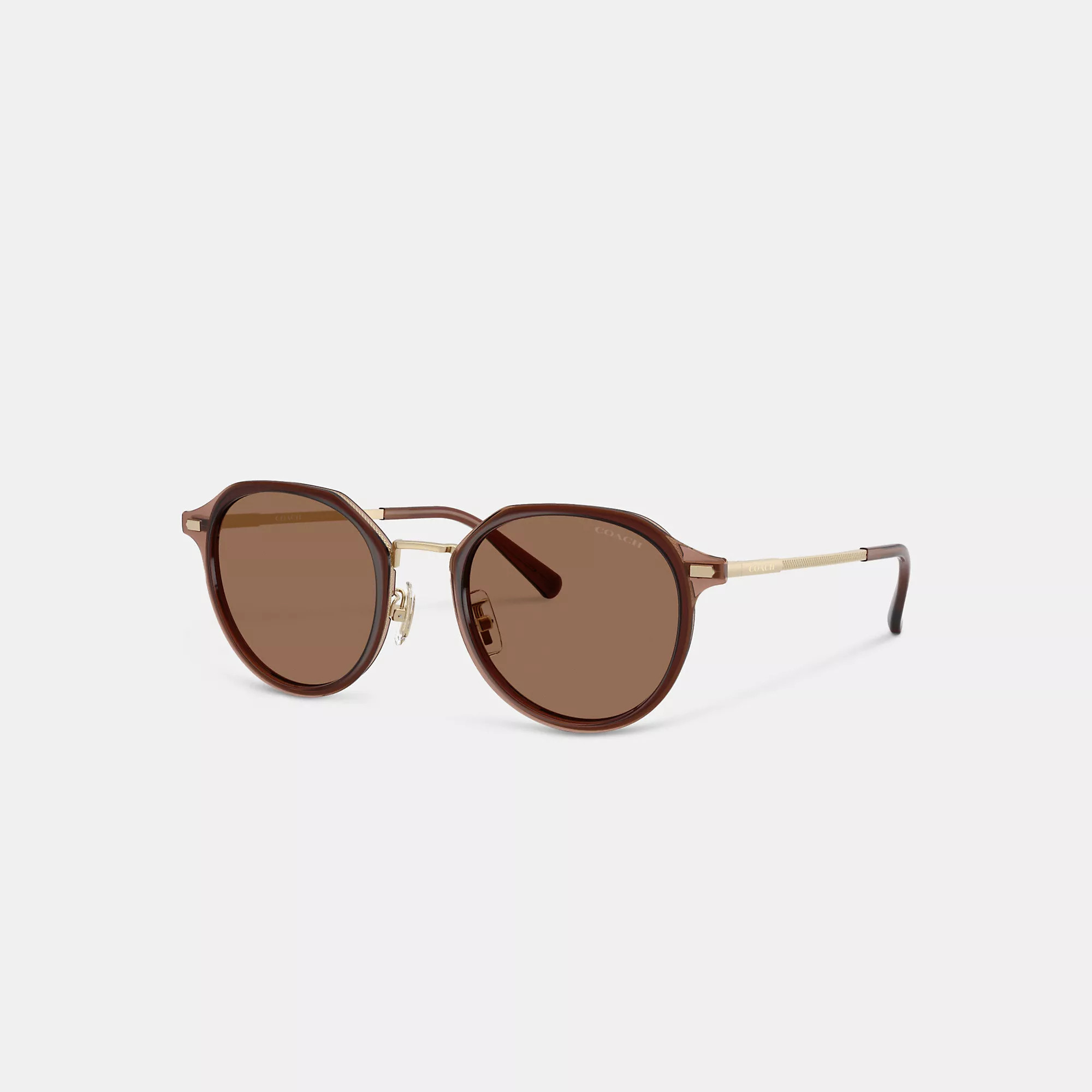 Textured Metal Round Sunglasses | Coach (US)