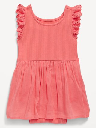 Sleeveless Ruffle-Trim Bodysuit Flared Dress for Baby | Old Navy (US)