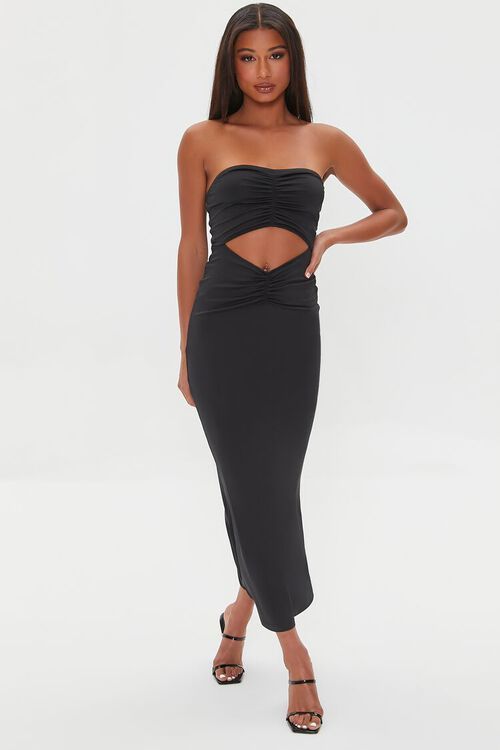 Ruched Cutout Maxi Tube Dress | Forever 21 | Forever 21 (US)