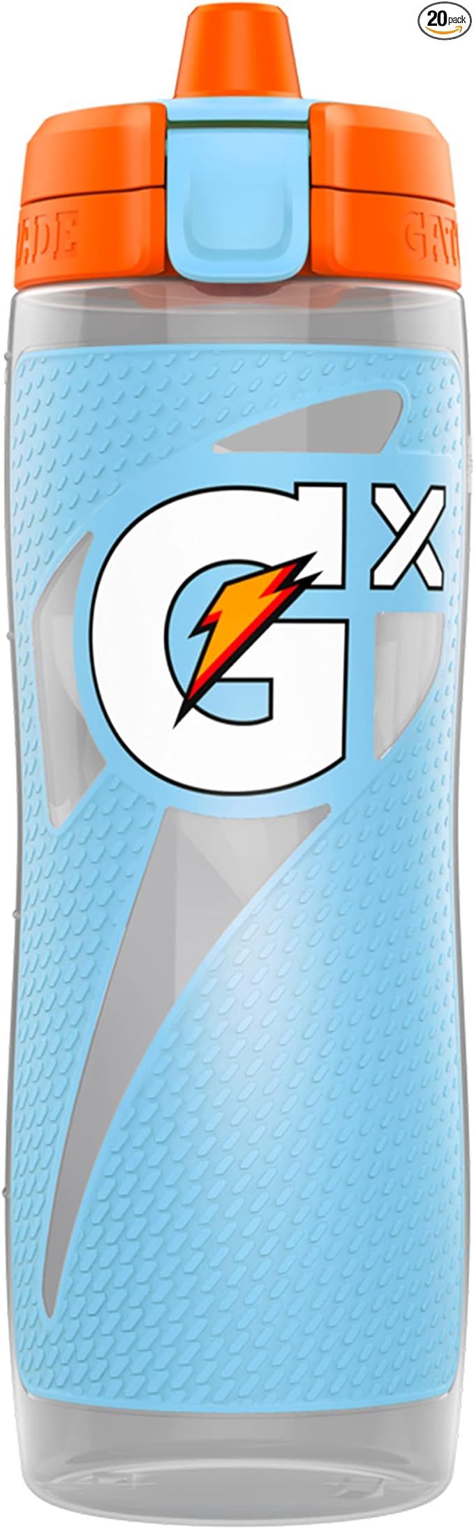 Gatorade 30oz Light Blue Gx Squeeze Bottle with Customizable ID Ring, Gator-Skin Form for Grip, a... | Amazon (US)