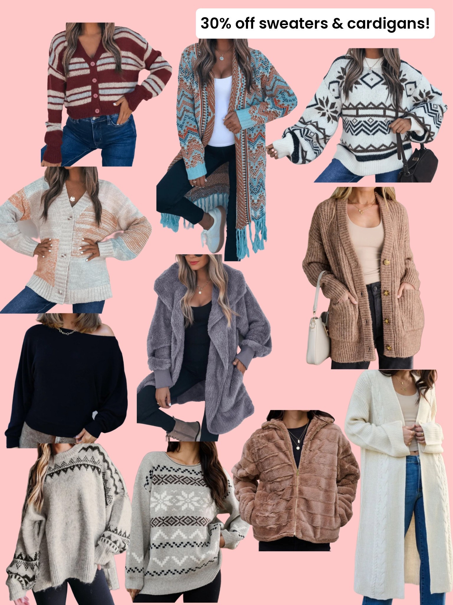 30% off sweater and cardigan sale!!

#LTKSaleAlert #LTKSeasonal #LTKootd