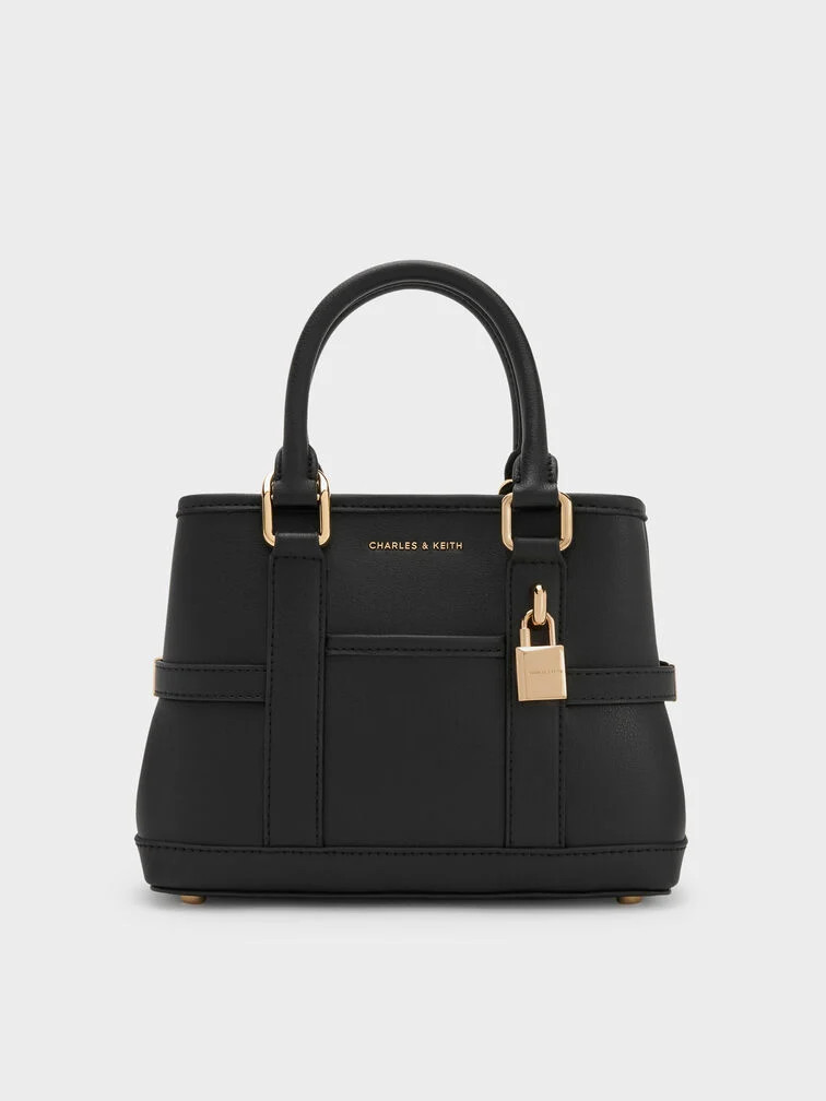 Mini Scottie Tote Bag - Black | Charles & Keith US