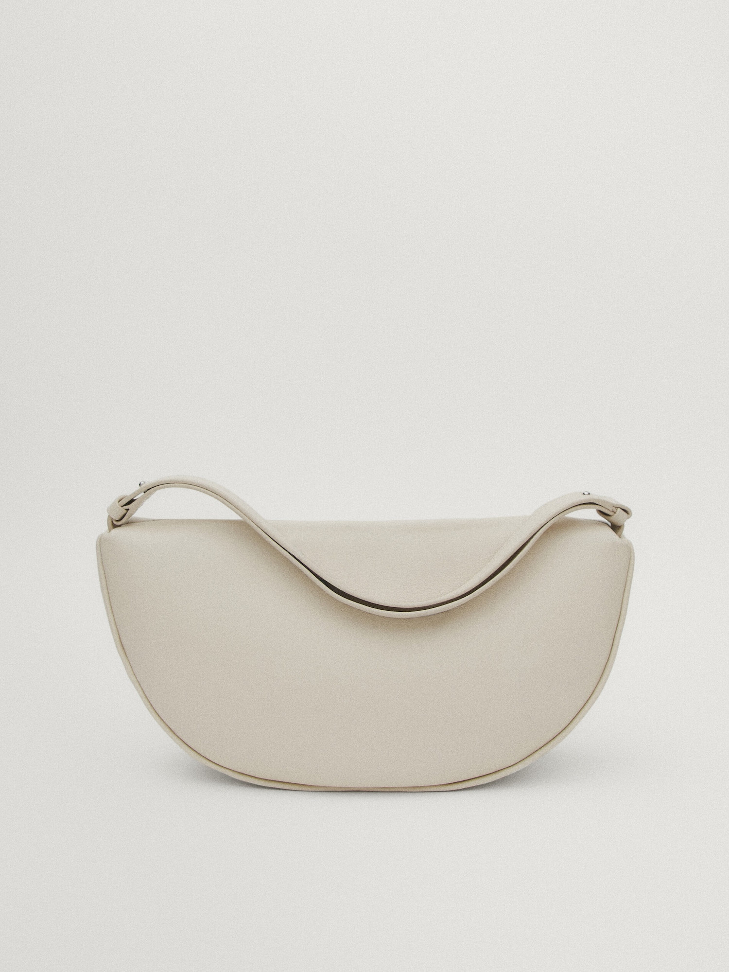 Nappa leather half moon bag | Massimo Dutti US
