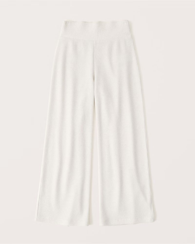 Waffle Lounge Wide Leg Pants | Abercrombie & Fitch (US)