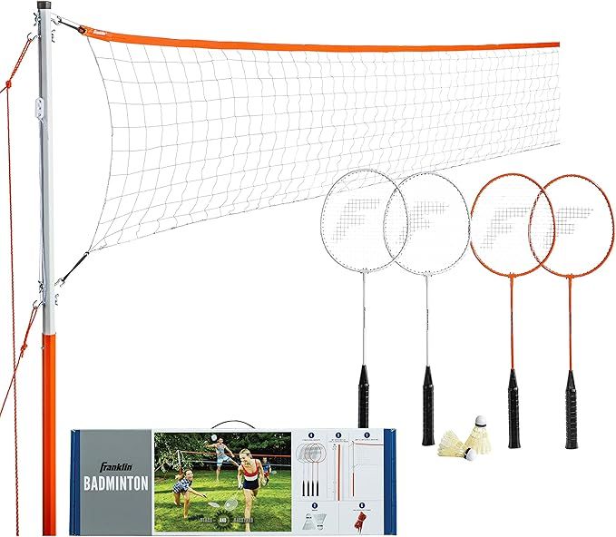 Franklin Sports Badminton Net Sets - Outdoor Backyard + Beach Badminton Net + Equipment Set - (4)... | Amazon (US)