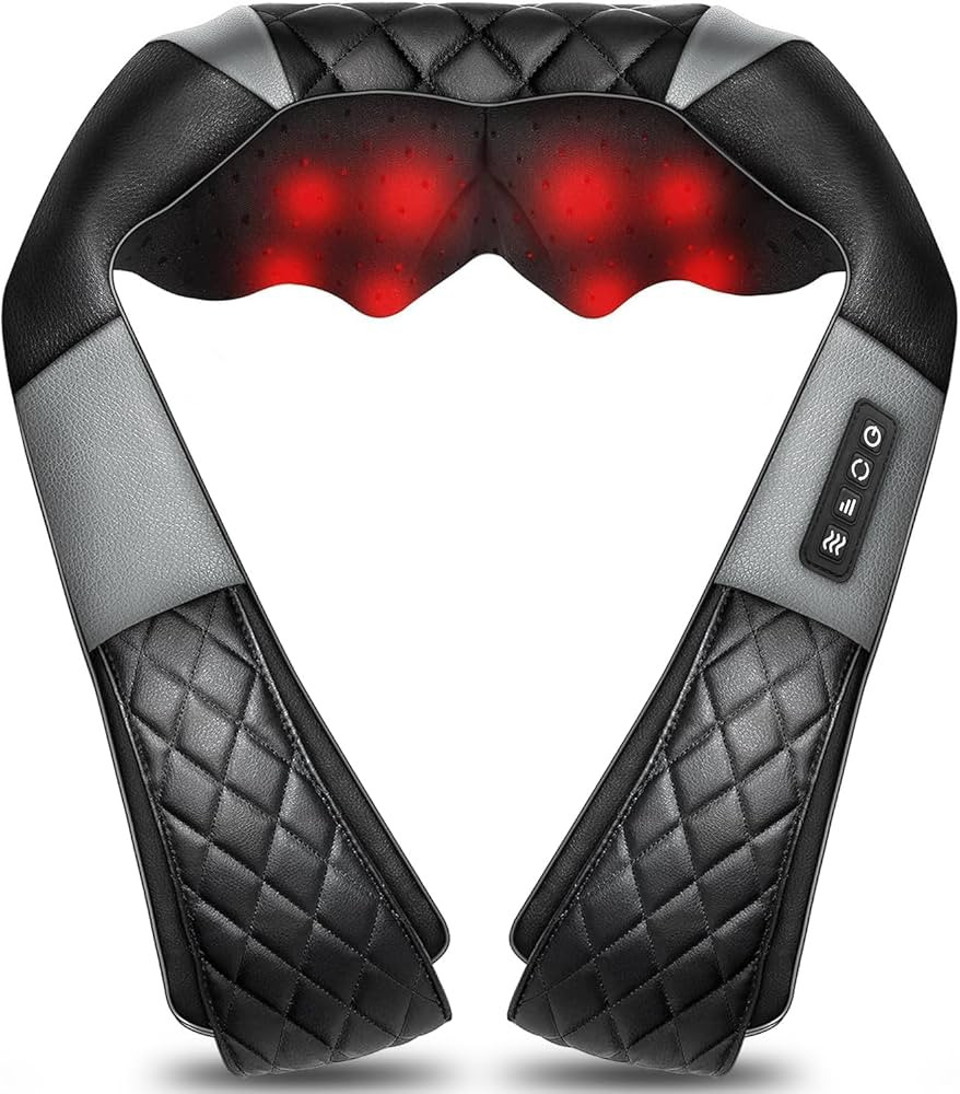 Shiatsu Neck and Back Massager with Heat - Deep Tissue 4D Kneading Shoulder Massage Pillow for Ba... | Amazon (US)