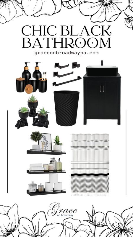 Today, I'm super excited to share my latest obsession: black-themed bathroom furniture and decor. If you're looking to give your bathroom a stylish makeover, adding black elements can instantly create a sleek, modern vibe. From statement pieces to subtle accents, black is the perfect color to bring sophistication and drama to your space.

#LTKBeauty #LTKHome #LTKFamily