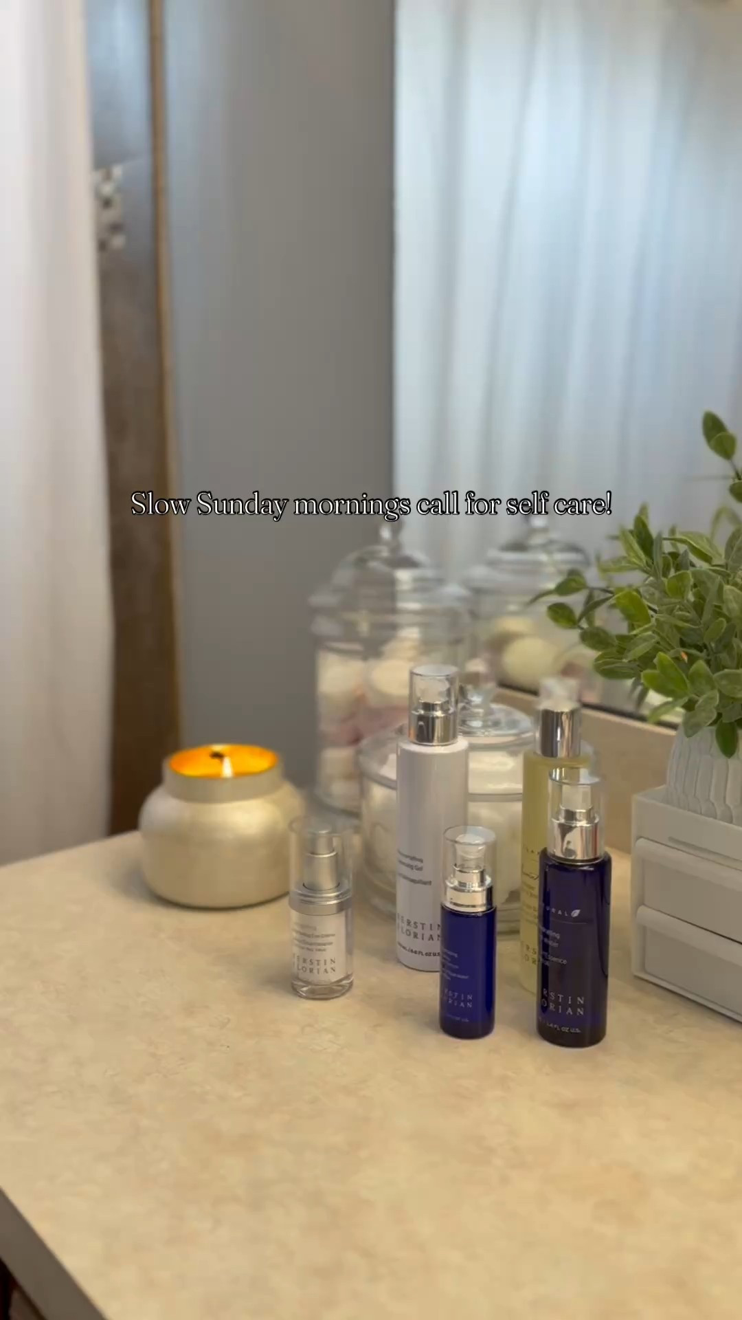 Self care is so important, I took a few minutes just for me to do a simple skincare routine. Sometimes a few minutes is all you have! These products from Kerstin Florian are my go to hydrate, protect, and refresh! 

Rehydrating Neroli Water, Rejuvenating Cleansing Gel, Correcting Brightening Eye Cream, Organic Lavender Bath & Body Oil, and Rehydrating BerryPlus Serum.  

#LTKBeauty #LTKFindsUnder100 #LTKSeasonal