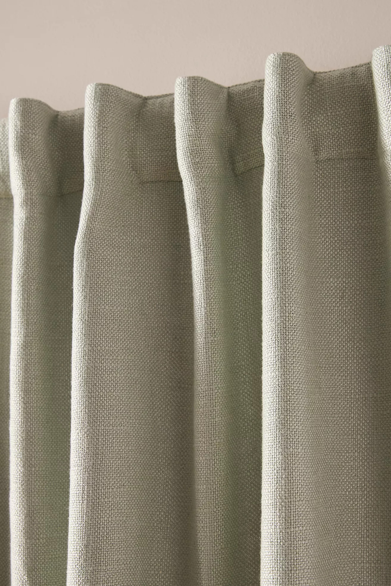 Luxe Linen Blend Woven Blackout Curtain | Anthropologie (US)