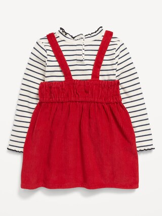 Printed Mock-Neck T-Shirt and Jean Dress Set for Baby | Old Navy (US)