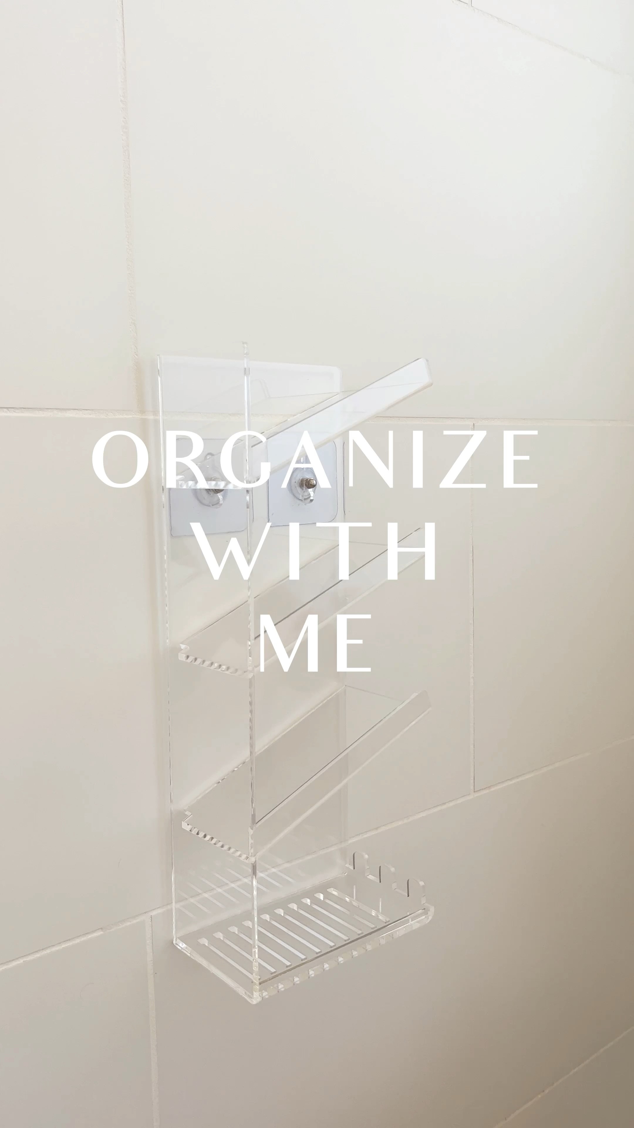 AITEE Acrylic Bathroom Organizer Caddy, Clear Shampoo Holder Wall