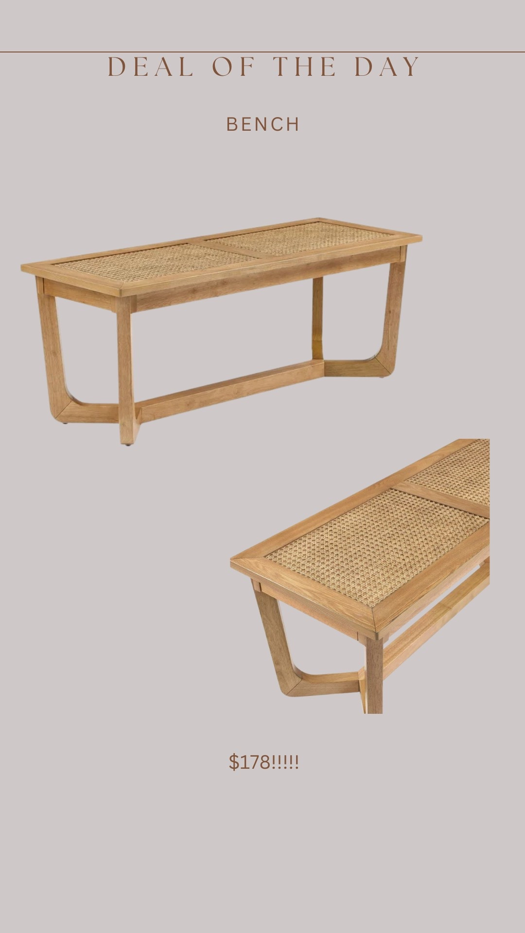 New Walmart textured bench! Perfect for dining room, end of bed, entryway, etc 

#LTKHome #LTKSaleAlert