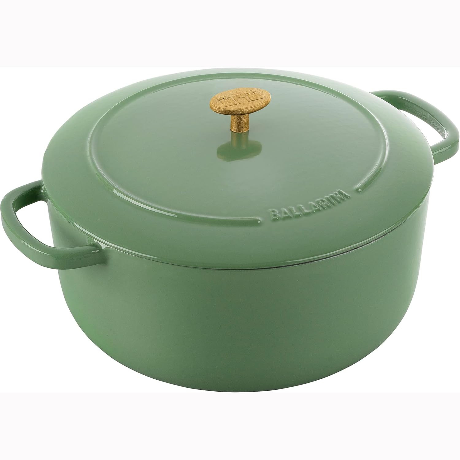BALLARINI Bellamonte Cast Iron 7.6-qt Round Dutch Oven - Saggio Green | Amazon (US)