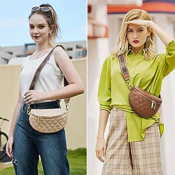 Eslcorri Small Crossbody Sling Bag for Women Trendy - Fashionable Fanny Packs Vegan Leather Chest... | Amazon (US)