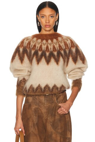 Isabel Marant Etoile Natania Sweater in Rust | FWRD 