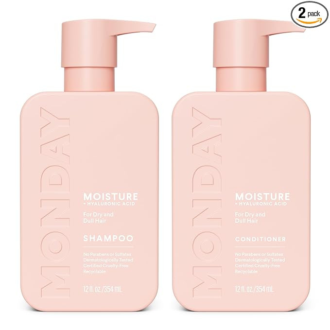 MONDAY HAIRCARE Moisture Shampoo + Conditioner Set for Dry, Coarse, Stressed, Frizzy Hair, Made w... | Amazon (US)