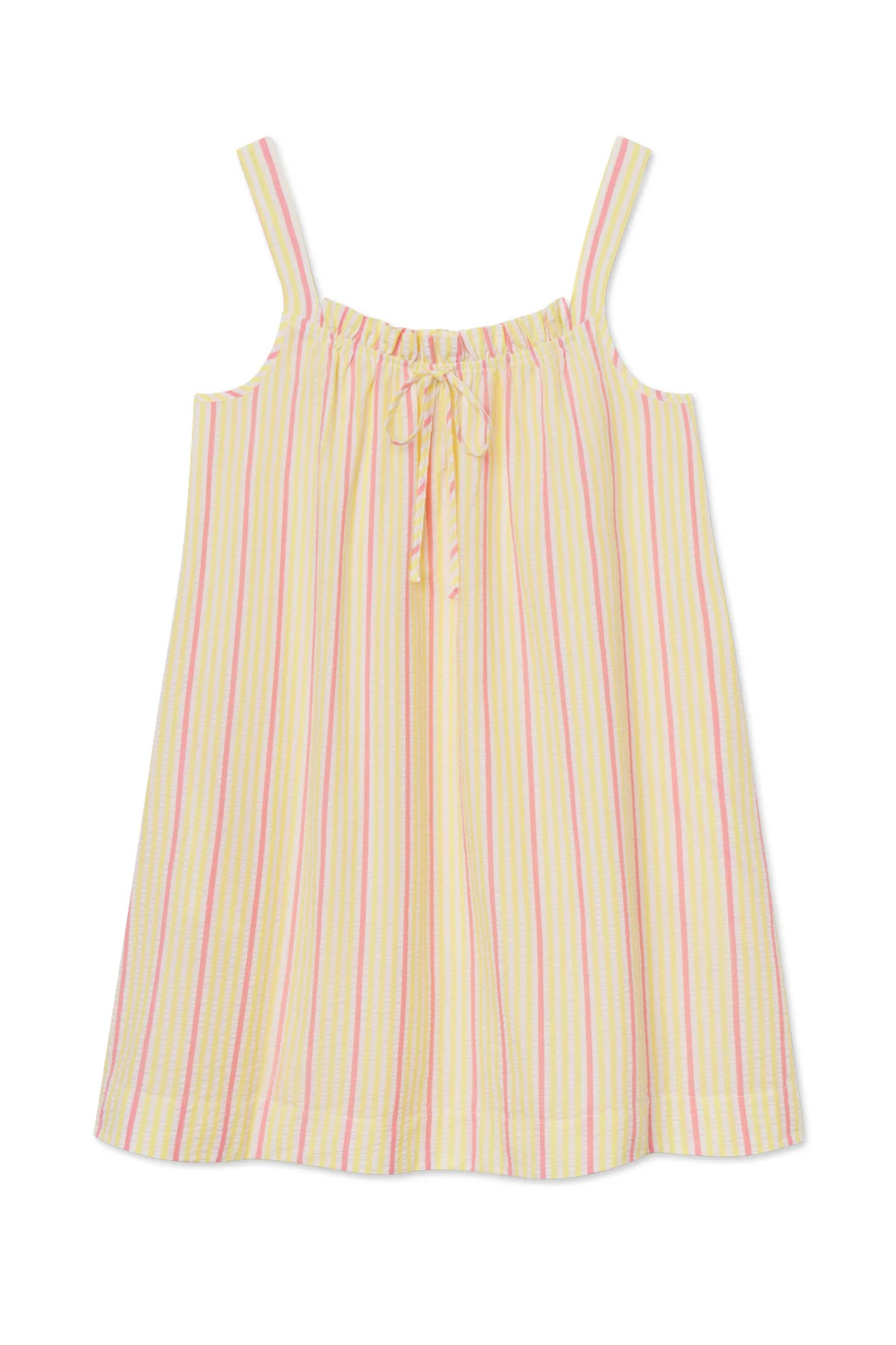 Alice Nightgown in Zest Coastline Seersucker | Lake Pajamas