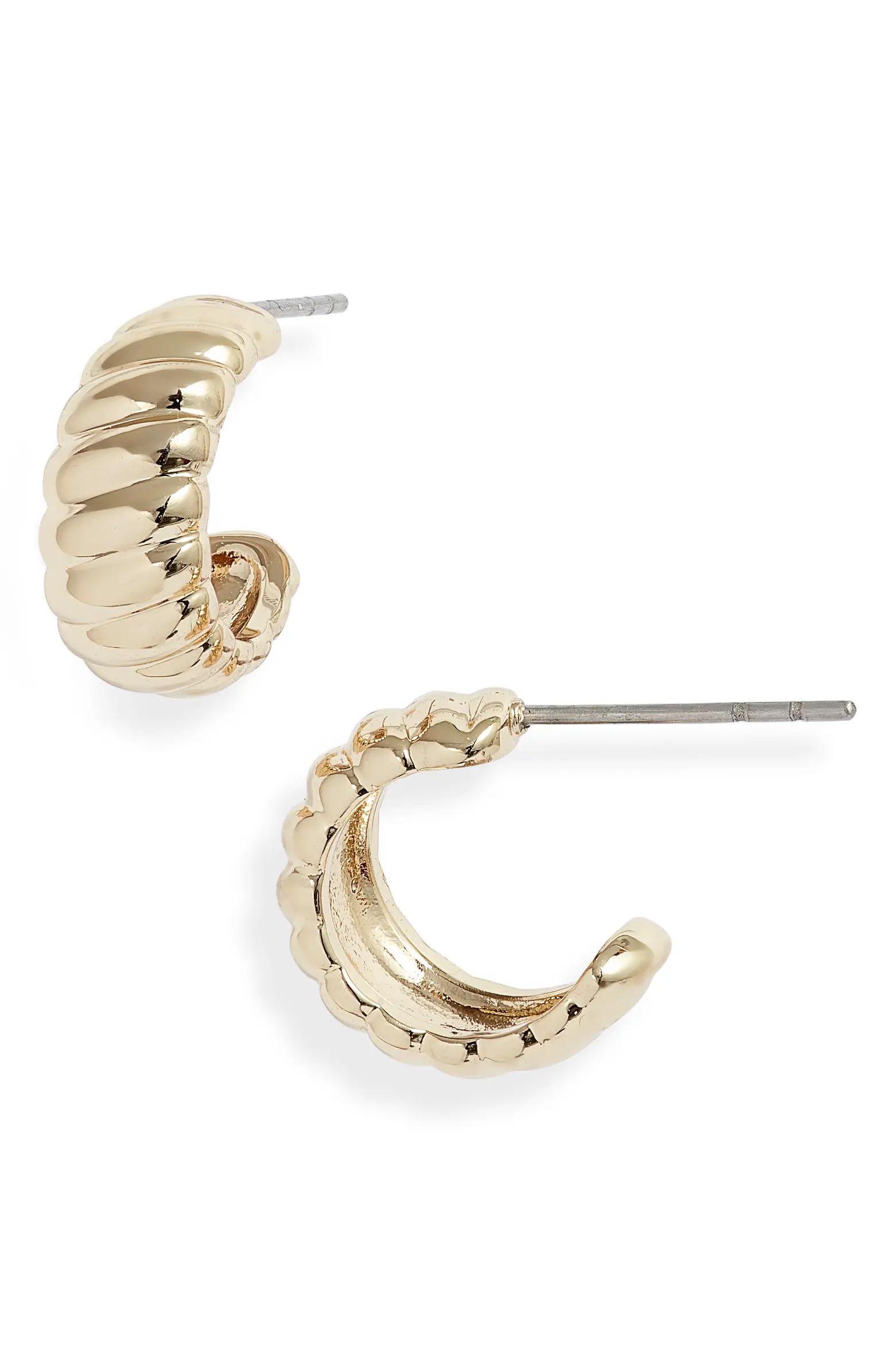 Ridged Huggie Hoop Earrings | Nordstrom