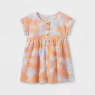 Grayson Mini Toddler Girls' Tie-Dye Henley Knit Dress - Pink 5T | Target
